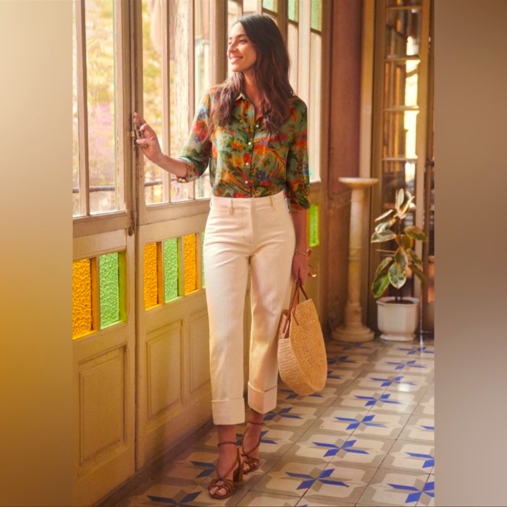 Sezane Jude Trousers in Ecru color